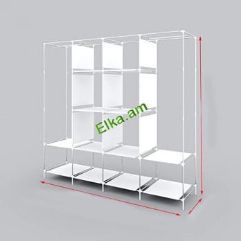 Шкаф тканевый складной для хранения одежды (170x45x170см)